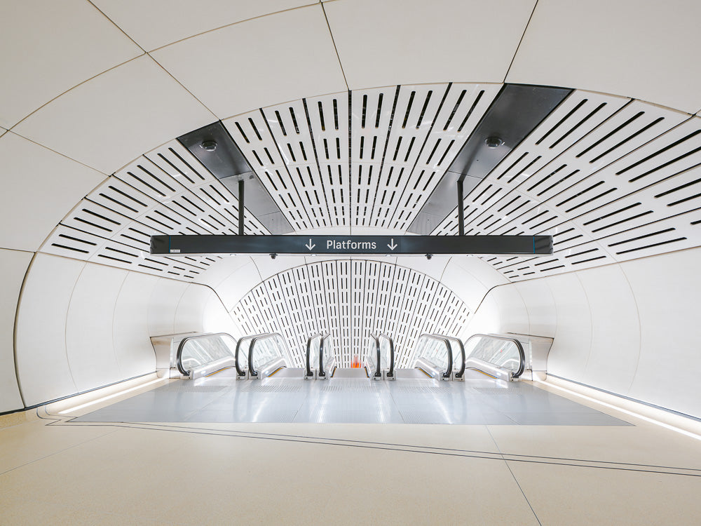 Miller Street South Escalators #4, Victoria Cross Metro. Sydney 2024.