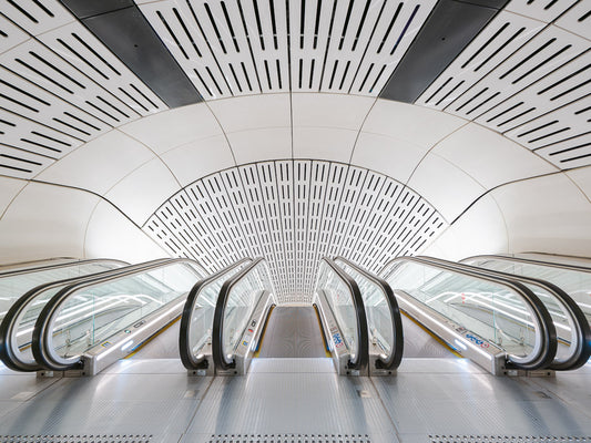 Miller Street South Escalators #5, Victoria Cross Metro. Sydney 2024.
